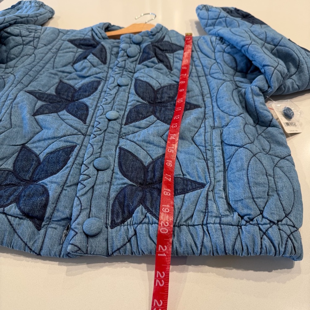 Free People Quinn Blue Quilted Jacket Size Small - Picture 7 of 8